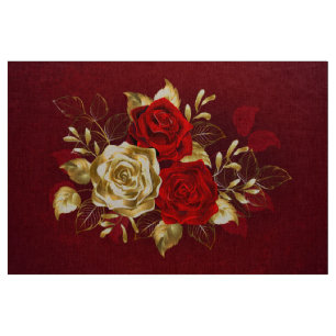 Three Jewellery Roses Fabric