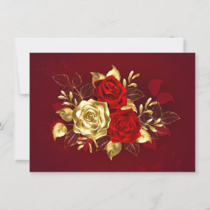 Three Jewellery Roses Invitation