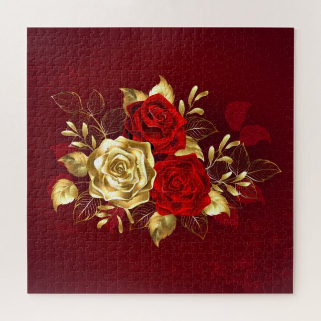 Three Jewellery Roses Jigsaw Puzzle (Horizontal)