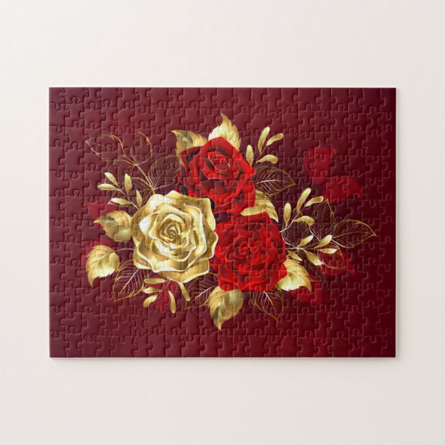 Three Jewellery Roses Jigsaw Puzzle (Horizontal)
