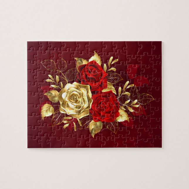 Three Jewellery Roses Jigsaw Puzzle (Horizontal)