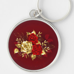 Three Jewellery Roses Key Ring