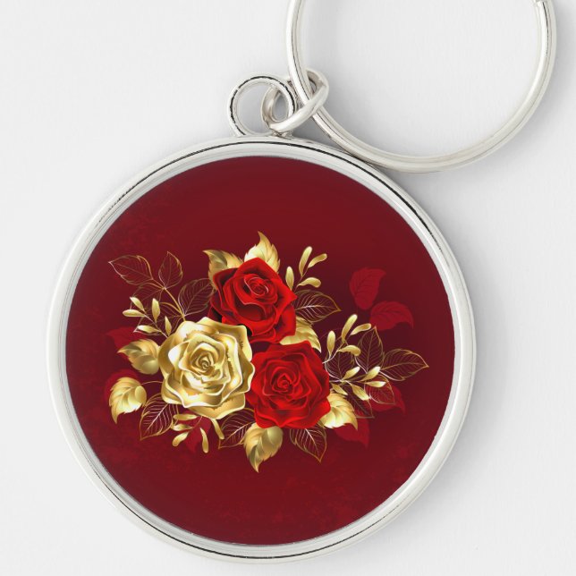Three Jewellery Roses Key Ring (Front)