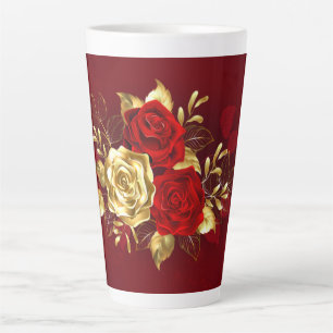 Three Jewellery Roses Latte Mug