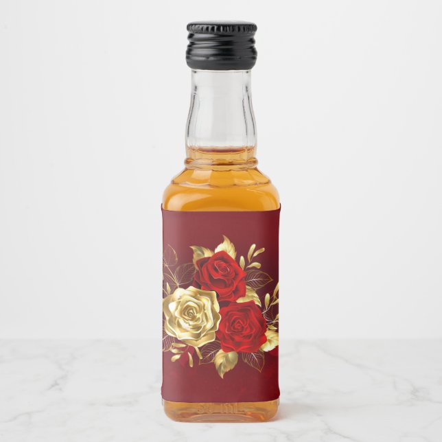 Three Jewellery Roses Liquor Bottle Label (Front)