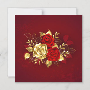 Three Jewellery Roses Magnetic Invitation