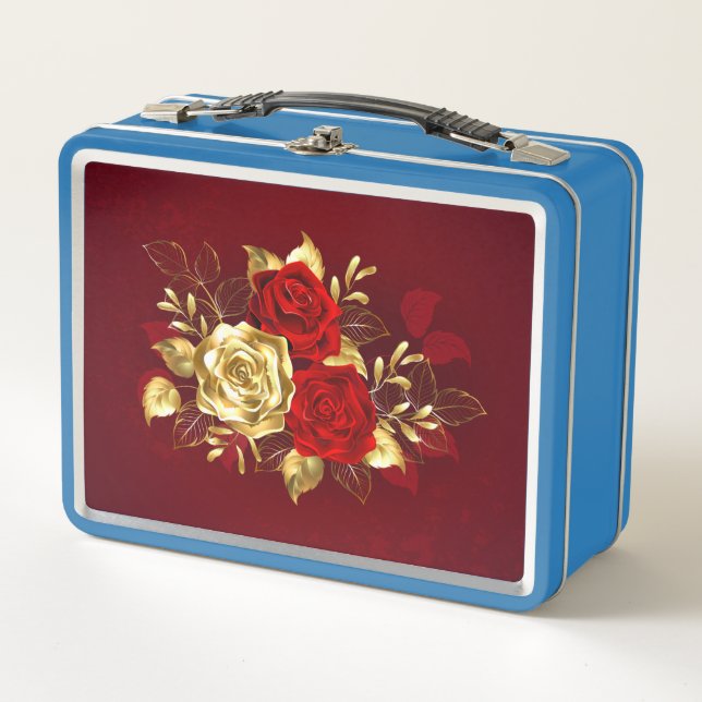 Three Jewellery Roses Metal Lunch Box (Front)