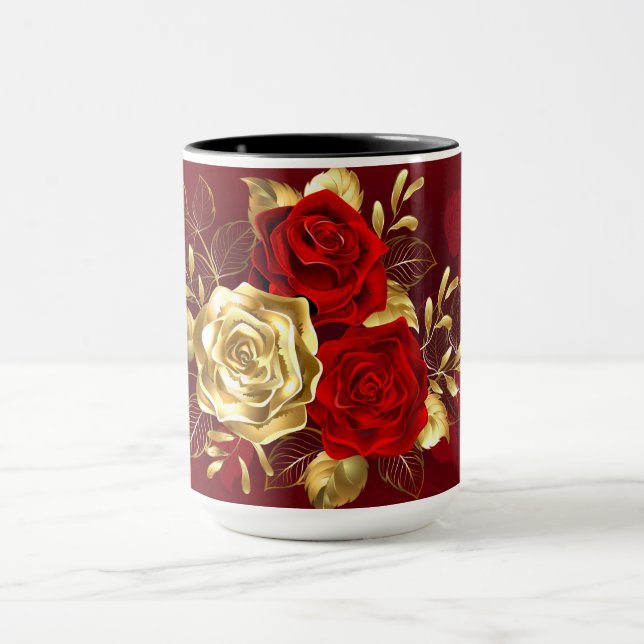 Three Jewellery Roses Mug (Center)