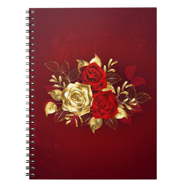Three Jewellery Roses Notebook (Front)