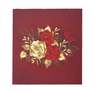 Three Jewellery Roses Notepad