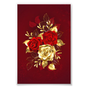Three Jewellery Roses Photo Print