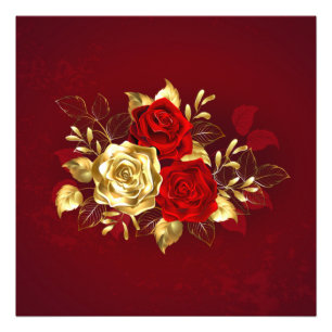 Three Jewellery Roses Photo Print