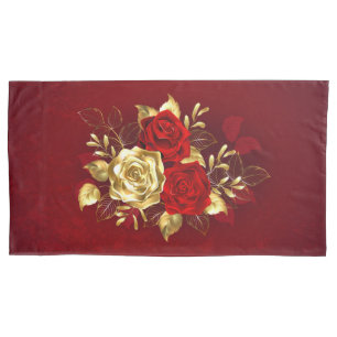 Three Jewellery Roses Pillowcase