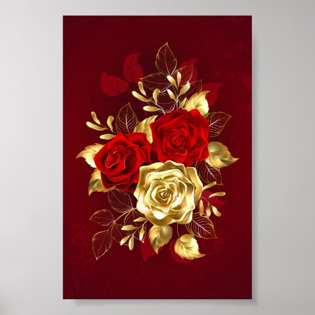 Three Jewellery Roses Poster (Front)