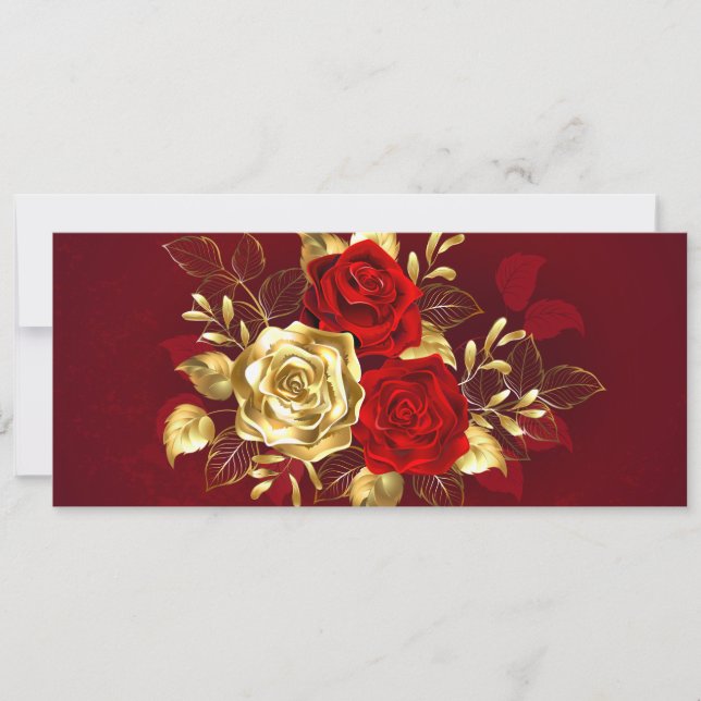 Three Jewellery Roses Save The Date (Front)