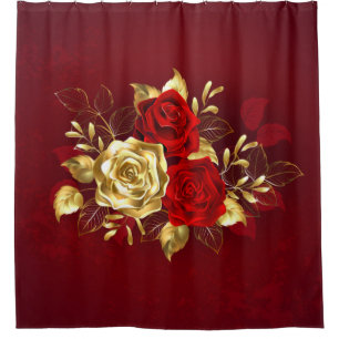 Three Jewellery Roses Shower Curtain