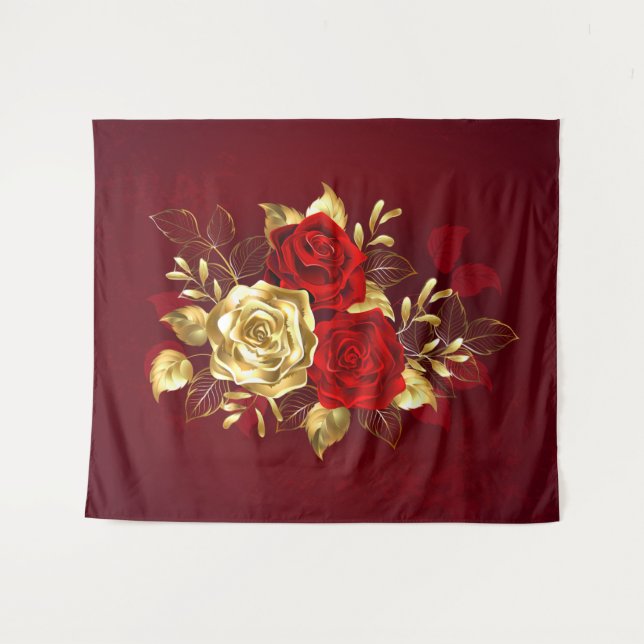 Three Jewellery Roses Tapestry (Front (Horizontal))