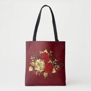 Three Jewellery Roses Tote Bag