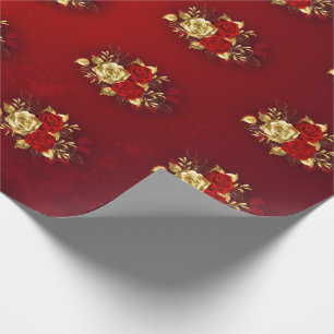 Three Jewellery Roses Wrapping Paper