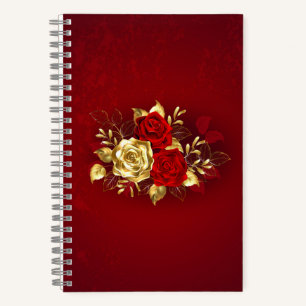 Three Jewelry Roses Notebook