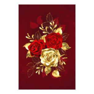 Three Jewelry Roses Photo Print