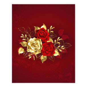 Three Jewelry Roses Photo Print
