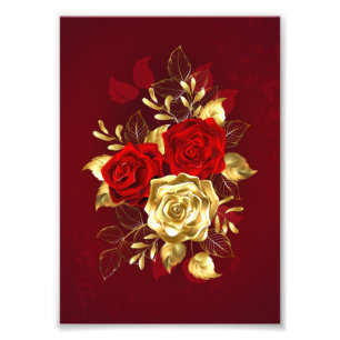 Three Jewelry Roses Photo Print