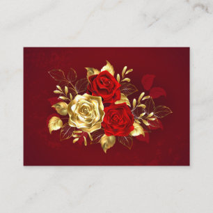 Three Jewelry Roses Place Card