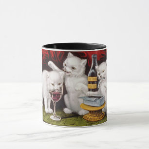 Three Jolly Kittens at the Feast Mug