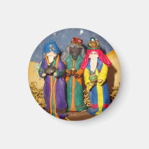 Three kings bearing gifts for baby Jesus christmas Magnet
