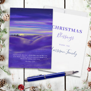 Three Kings beautiful watercolor Personalised Holiday Card