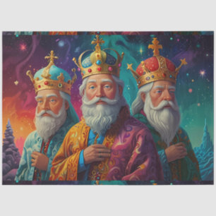 Three Kings Christmas holiday scene celebration Tissue Paper