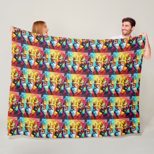 Three Kings Fleece Blanket (In Situ)