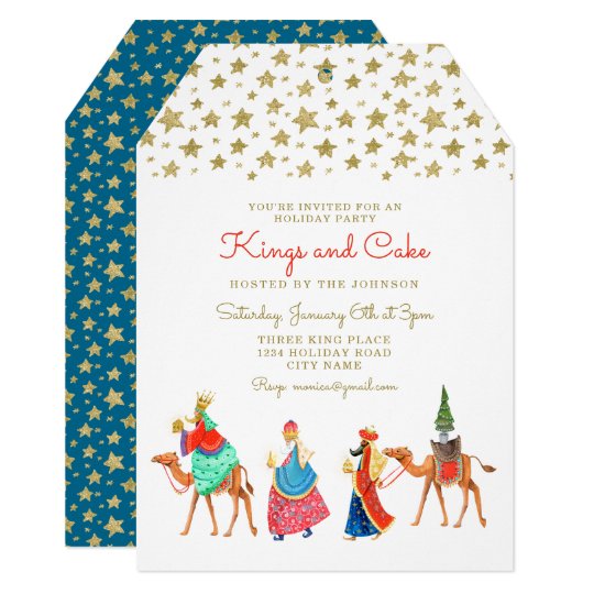 Three Kings | Gold Glitter | Invitations