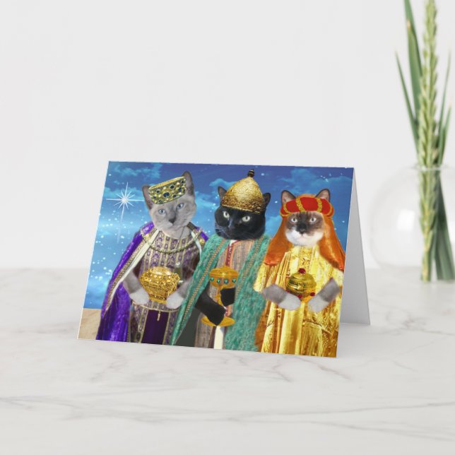 Three Kings Kittens Greeting Card (Front)