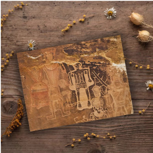 Three Kings Petroglyph Mcconkie Ranch Utah Postcard