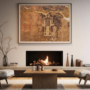 Three Kings Petroglyph Mcconkie Ranch Utah Poster