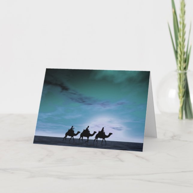 Three Kings Sunset 3 Holiday Card (Front)