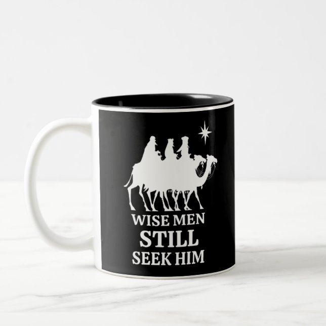 Three Kings Wise Men Still Seek Him Two-Tone Coffee Mug (Left)