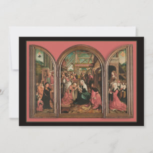 Three Kings Worship Baby Jesus Holiday Card