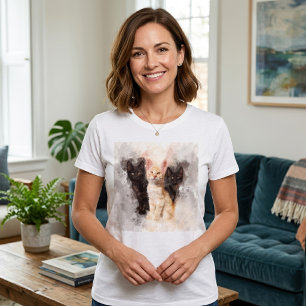 Three kittens cute and beautiful watercolor T-Shirt
