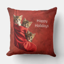 Three kittens in a Christmas Stocking