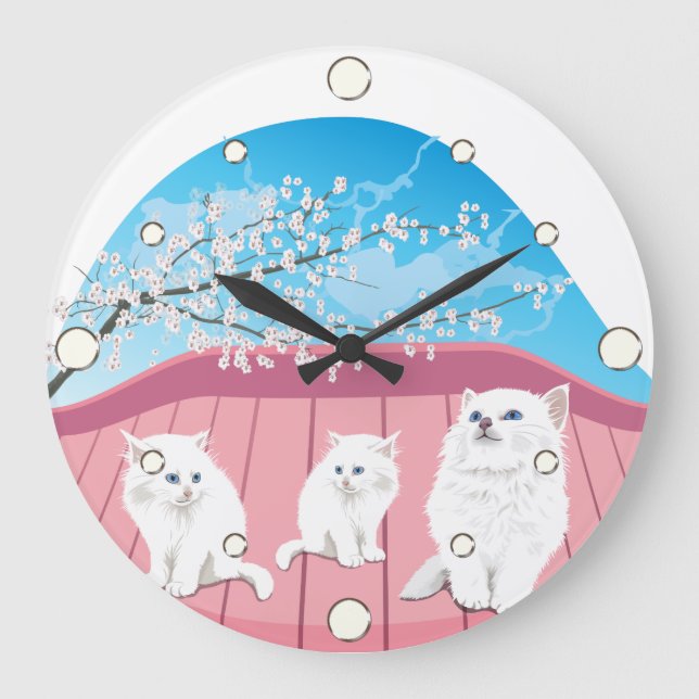 Three Kittens Wall Clock (Front)
