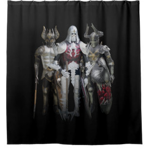 Three knights shower curtain