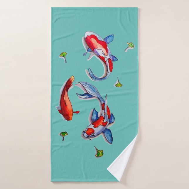 three kois bath towel (Bath Towel)
