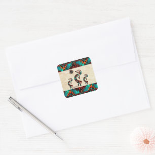 Three Kokopelli Square Sticker