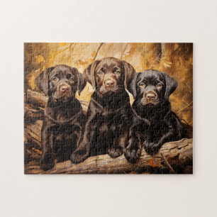Three labrador puppies jigsaw puzzle