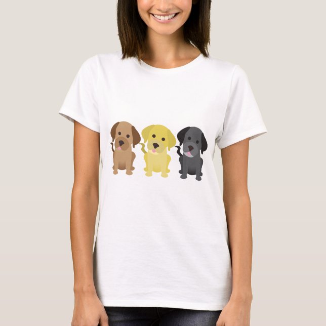 Three Labrador Retrievers T-Shirt (Front)