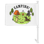 Three Labradors Camping Flag