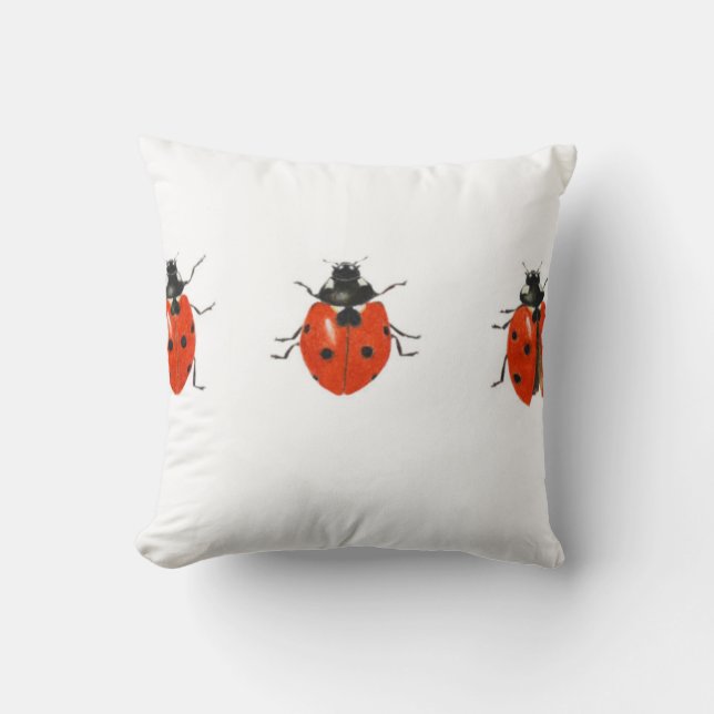 Three ladybirds 2013 cushion (Front)